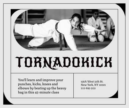 Martial Arts Training Announcement Facebook Design Template