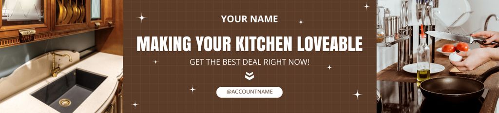 Kitchen Goods Discount Brown Ebay Store Billboard Πρότυπο σχεδίασης