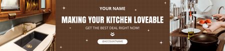 Kitchen Goods Discount Brown Ebay Store Billboard Design Template