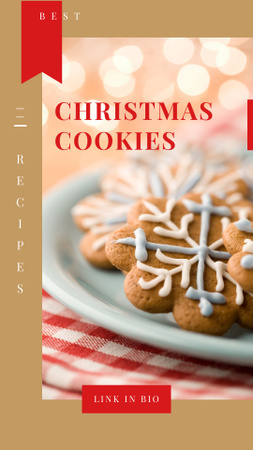 Christmas ginger cookies Instagram Story Design Template