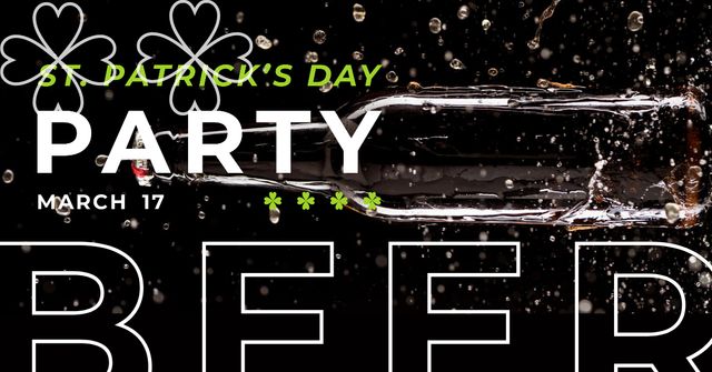 Designvorlage Invitation to Beer Party on St. Patricks Day für Facebook AD