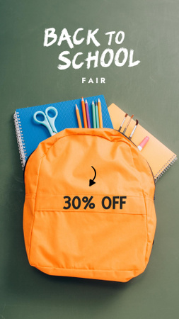 Designvorlage Stylish School Accessories Sale Ad für Instagram Story