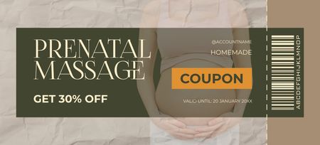 Template di design Terapia di massaggio prenatale Coupon 3.75x8.25in