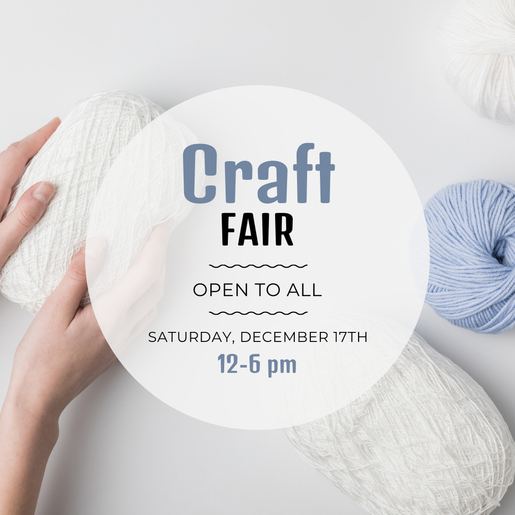 Craft Fair Event Announcement Instagram Modelo de Design
