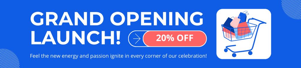 Grand Opening Launching With Discounts Ebay Store Billboardデザインテンプレート
