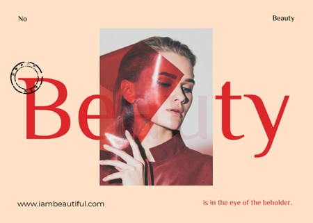 Modèle de visuel Young attractive woman with bright Makeup - Postcard 5x7in