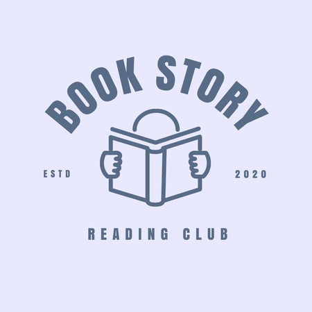 Reading Club Announcement Logo Design Template