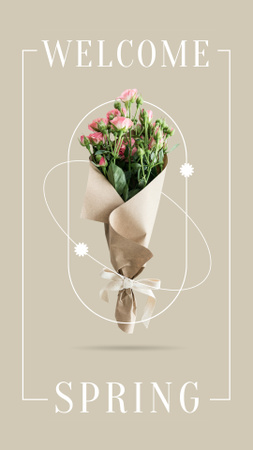 Spring Inspiration with Tender Bouquet Instagram Story Design Template