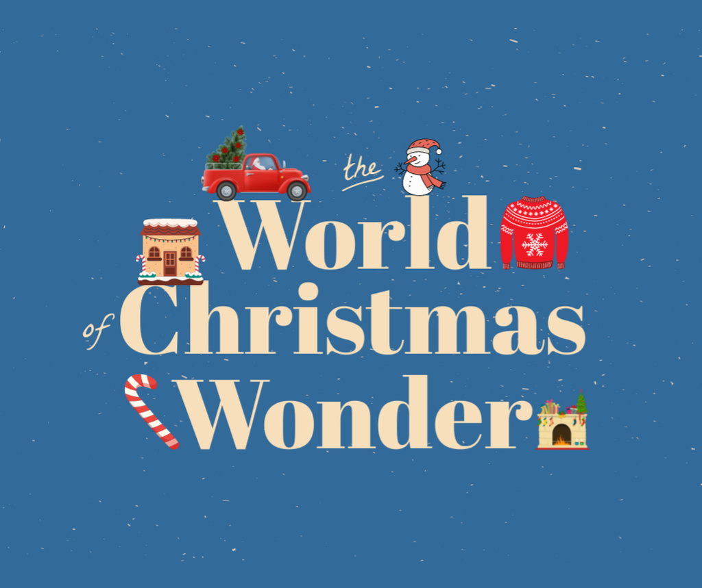 Platilla de diseño Christmas Holiday Celebration Announcement Facebook