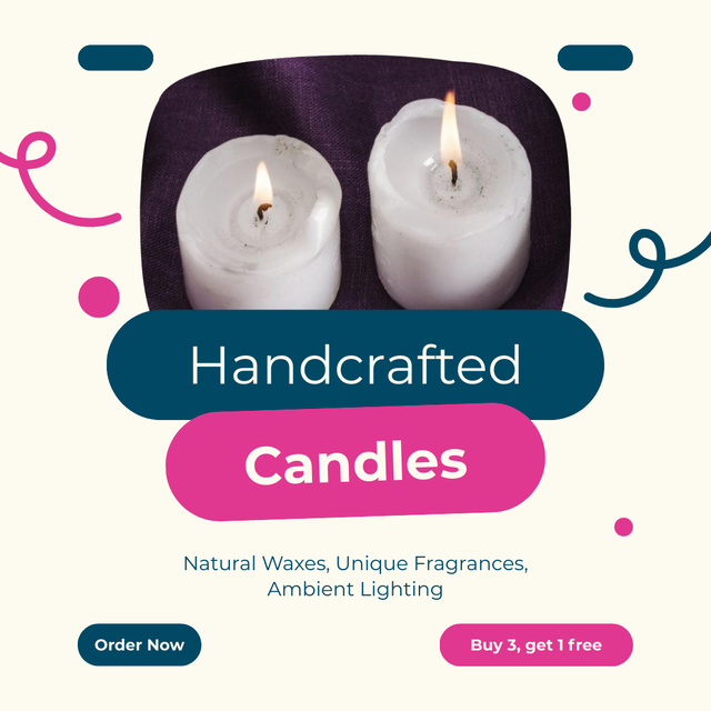 Szablon projektu Offer of Handmade Decorative Candles Instagram AD