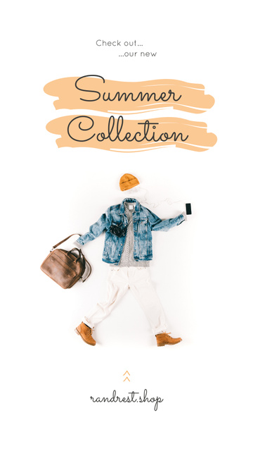 Clothes on hangers in Wardrobe Instagram Story Modelo de Design