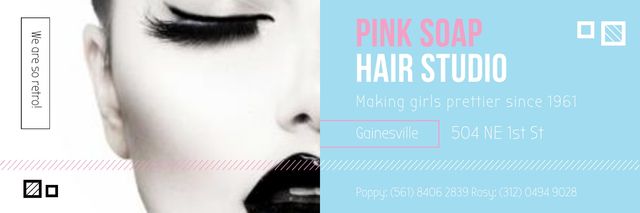 Pink Soap Hair Studio Twitter Design Template