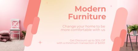 Modèle de visuel Les meubles modernes changent votre maison - Facebook cover