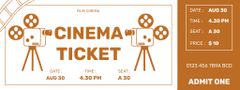 Movie Screening Announcement with Retro Movie Projectors