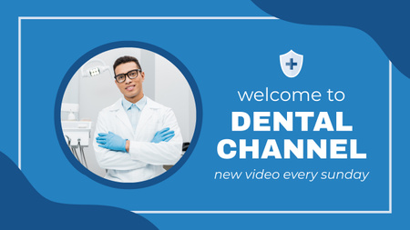 Ontwerpsjabloon van Youtube van Tandheelkundige blogpromotie met professionele tandarts