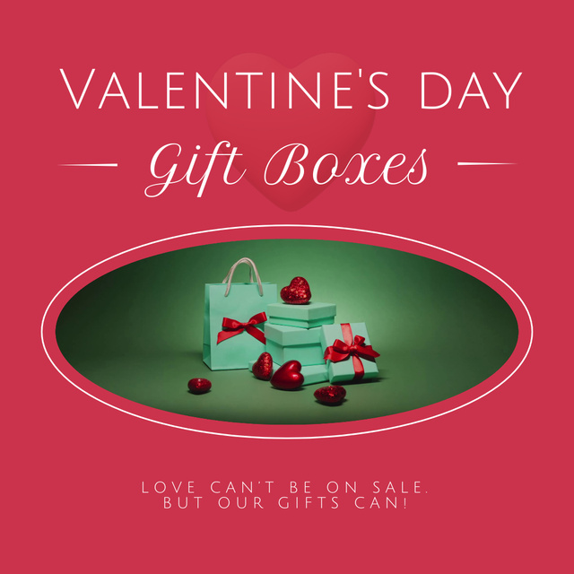 Plantilla de diseño de Present Boxes and Packages For Valentine`s Day Animated Post 