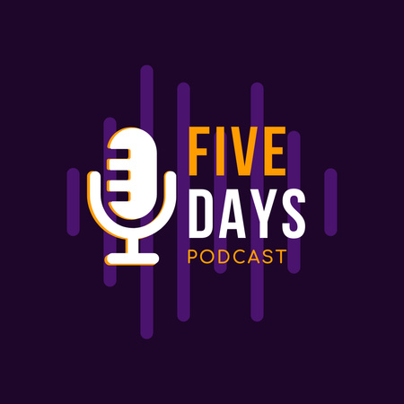Platilla de diseño Violet Ad of Five Day Podcast  Instagram