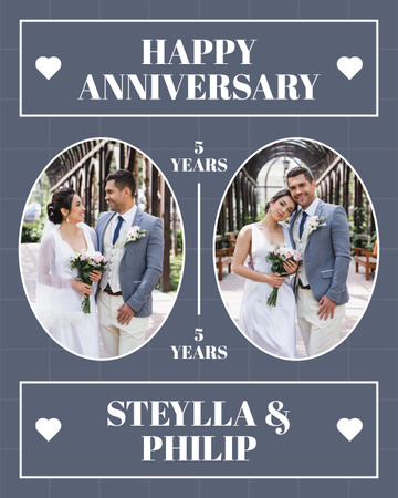 Have a Wonderful Wedding Anniversary Instagram Post Vertical Design Template