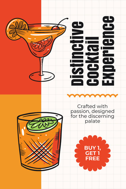 Szablon projektu Best Offer on Fresh Cocktails in Bar Pinterest