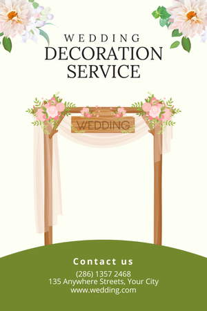 Wedding Decoration Services with Beautiful Arch Pinterest Design Template
