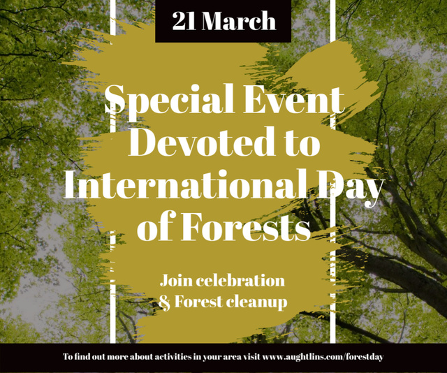 Plantilla de diseño de Special Event devoted to International Day of Forests Medium Rectangle 