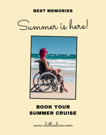 Best Summer Vacation Memories Poster 22x28in Design Template