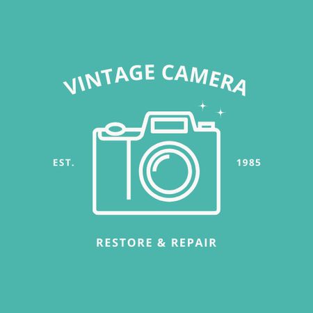 Ontwerpsjabloon van Logo van Vintage Camera Emblem