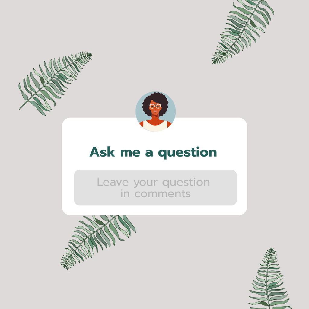 Open-minded Questions And Answers Session In Tab Instagram Design Template