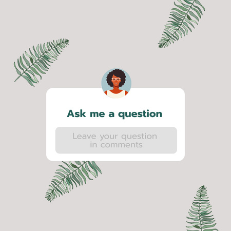 Ontwerpsjabloon van Instagram van Tab for Asking Questions