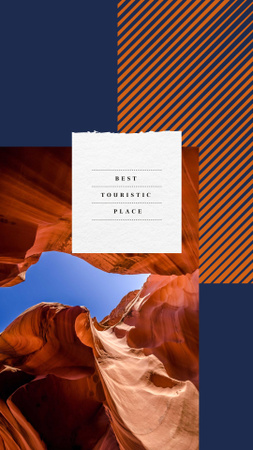 Kızıl kum Kanyon manzarası Instagram Story Tasarım Şablonu