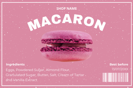 Exclusive Macarons Tag Label Design Template