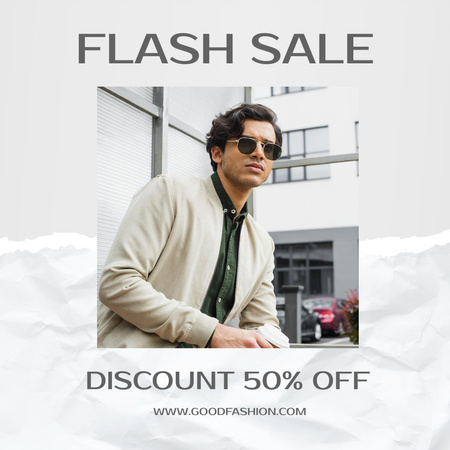 Designvorlage Flash-Sale von Herrenbekleidung für Instagram