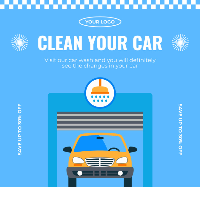 Convenient Car Washing Services Instagram AD – шаблон для дизайну