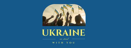Ukraine, We stand with You Facebook cover Design Template