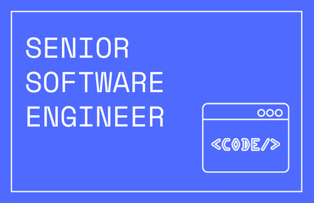 Senior Software Engineer Service Offerings Business Card 85x55mm – шаблон для дизайна