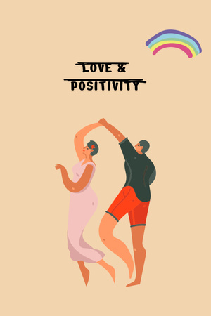 Inspirational Phrase with Cute Female Legs Pinterest tervezősablon