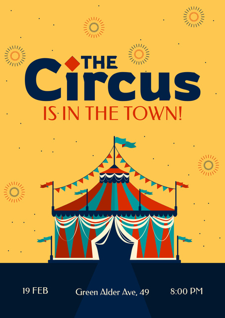 Platilla de diseño Circus Show in Town Poster A3