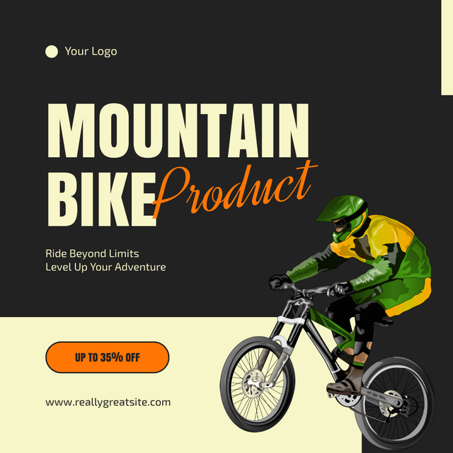 Mountain Bike Promotion Instagram tervezősablon