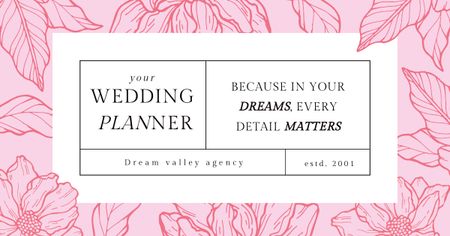 Plantilla de diseño de Wedding Event Agency Announcement Facebook AD 