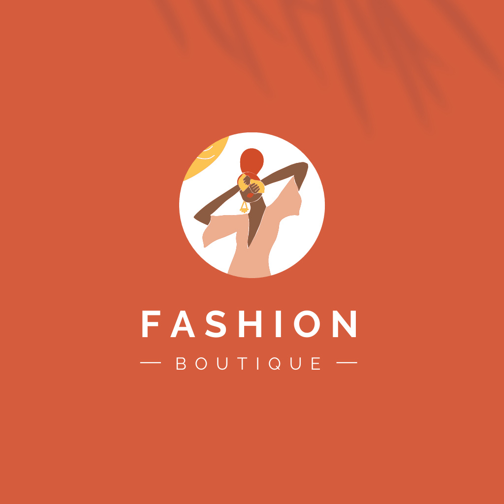 Platilla de diseño Fashion Ad with Attractive Black Woman Logo