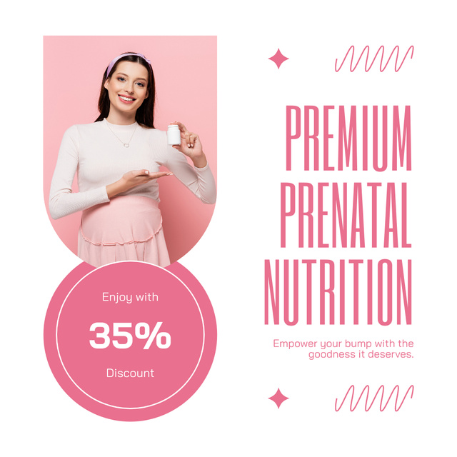 Premium Prenatal Nutrition Offer with Discount Instagram AD Design Template