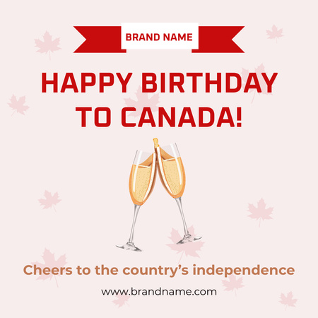 Canada Day Celebration Announcement Instagram Modelo de Design
