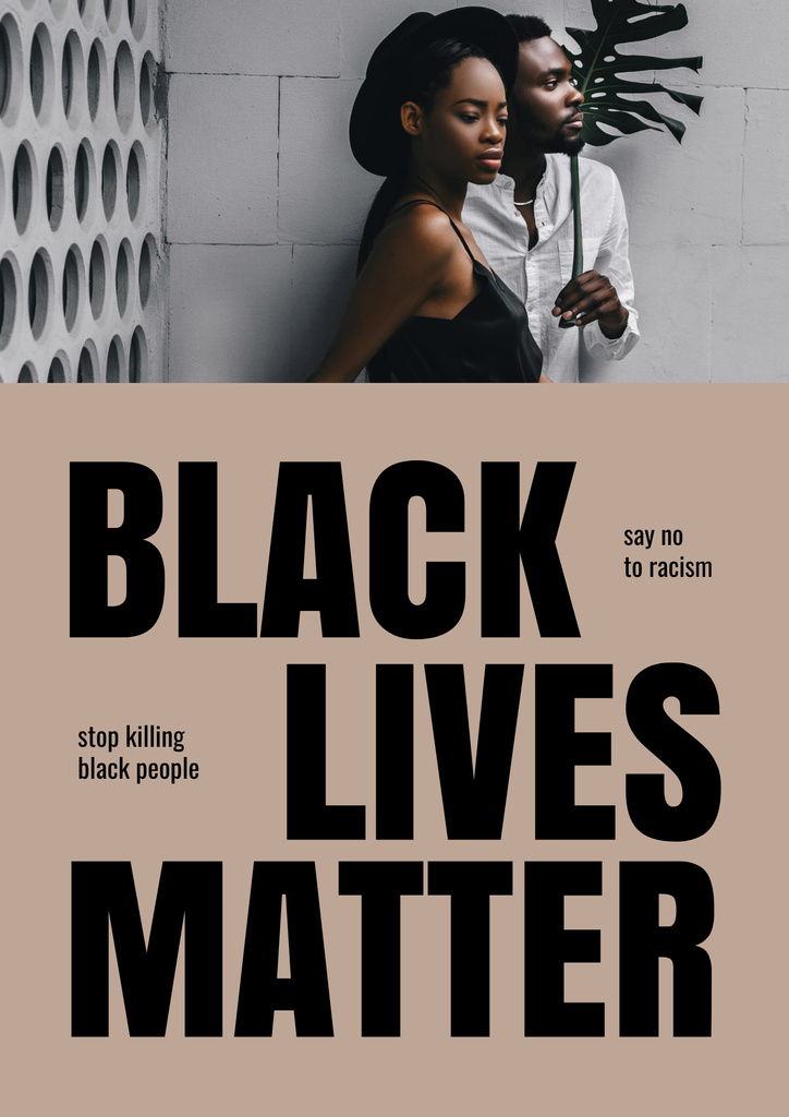 Szablon projektu Motivation of Anti-Racism with Young Black People Poster B2