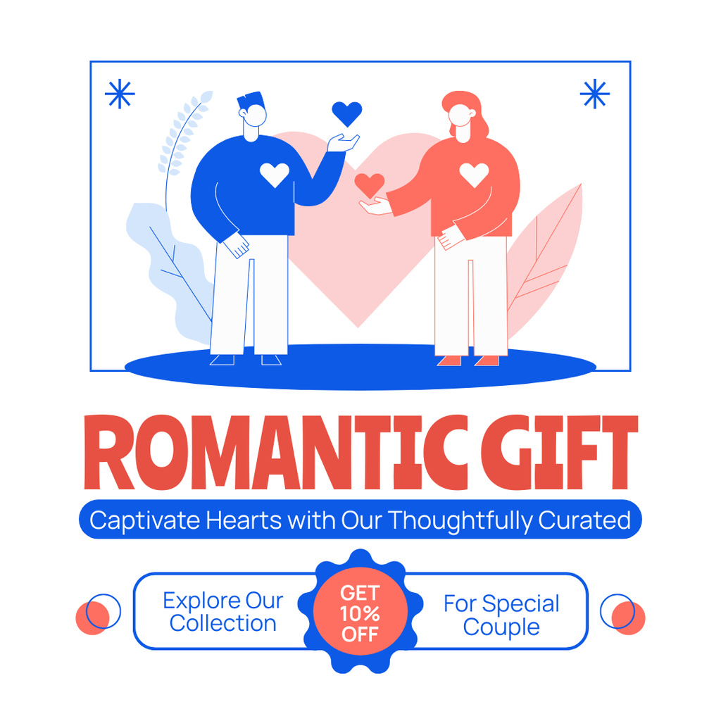 Special Romantic Gifts on Valentine's Day Instagramデザインテンプレート