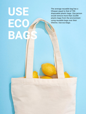 Motivation of Using Eco Bags Poster US Design Template