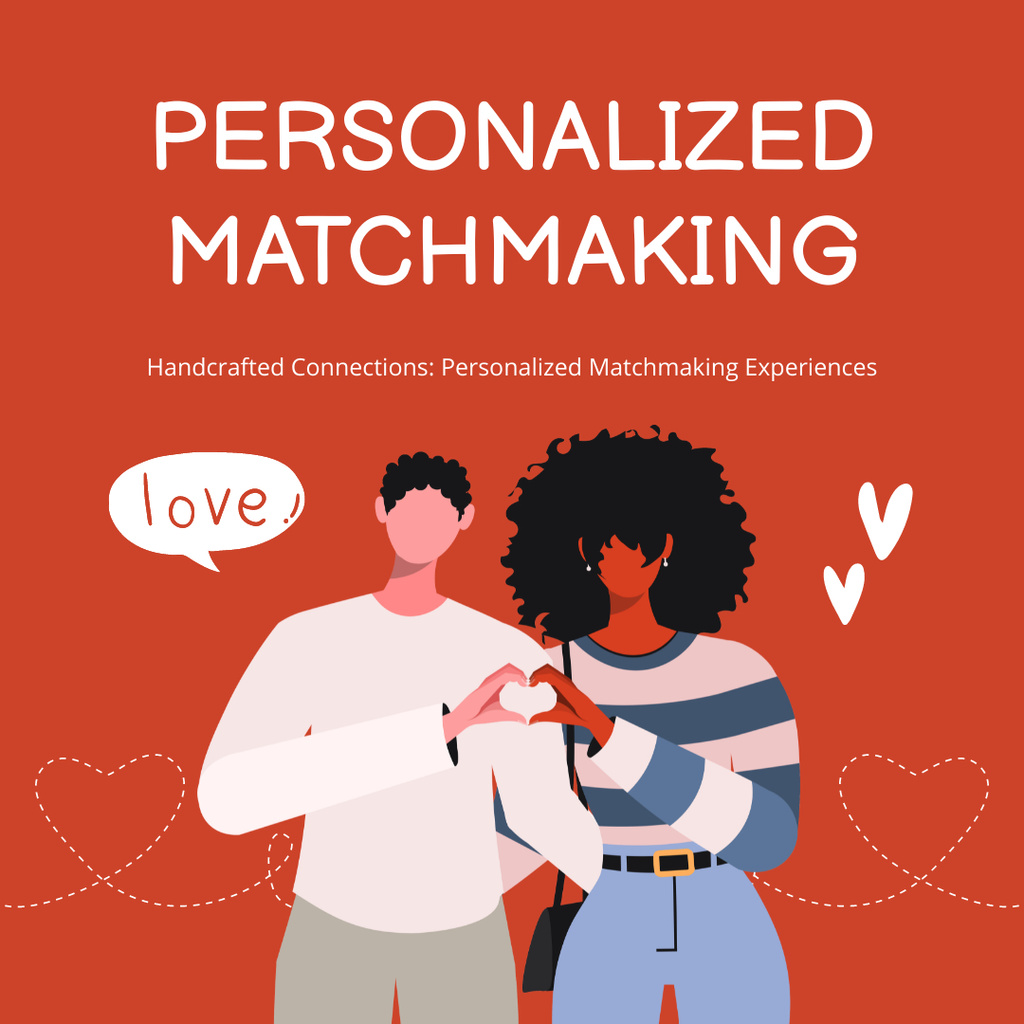 Personalized Matchmaking Experience Instagram ADデザインテンプレート