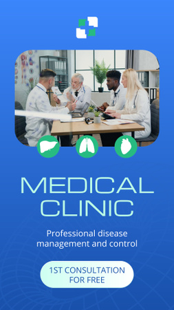Medical Clinic With Free Consultation Offer Instagram Video Story Modelo de Design