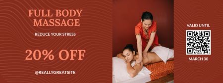 Full Body Massage Offer Coupon Design Template