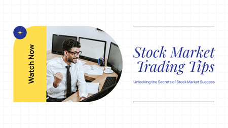 Platilla de diseño Stock Market Trading Tips Offer Youtube Thumbnail