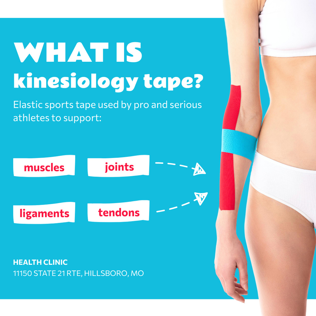 What is Kinesiology Tape Instagram – шаблон для дизайну